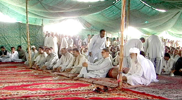 Mini Jirga with Khan of Kalat Suleiman Daud and Sardar Attaullah Mengal, 2006