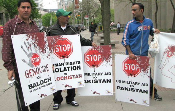 Toronto Baloch protest Pakistani nukes